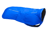 Blaue Vert™ Jacke für Hunde mit reflektierenden Streifen und weicher Innenseite, ideal für kühle Wetterbedingungen.