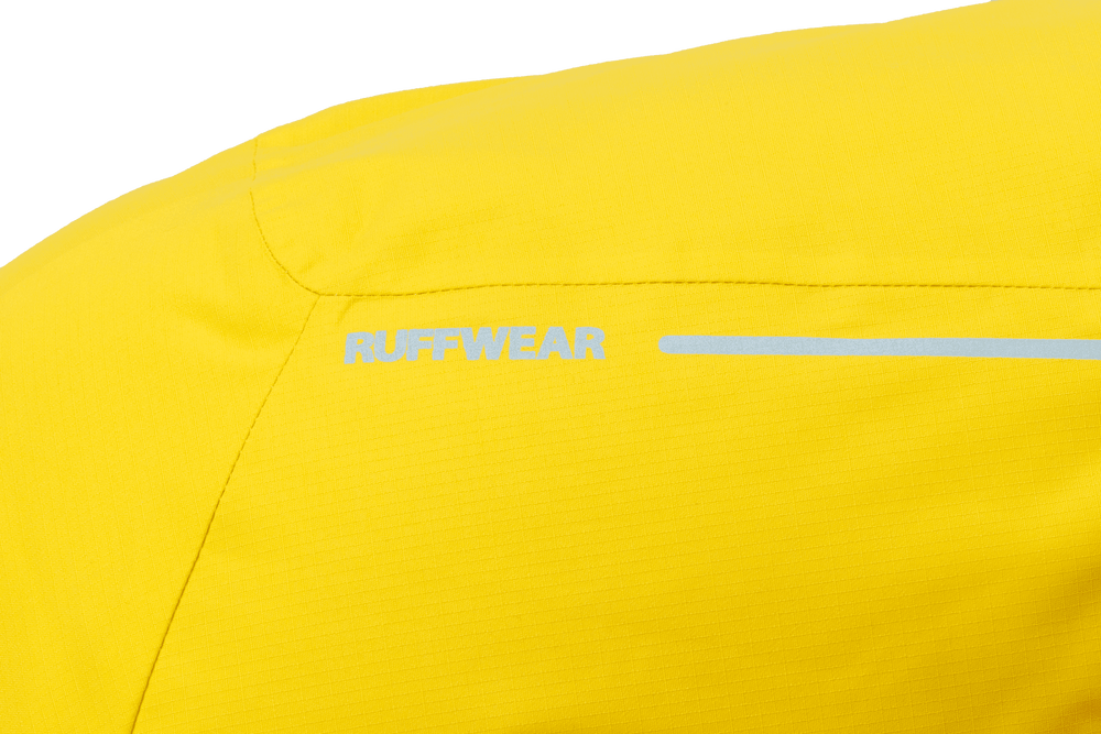 Gelbe Vert™ Jacke von RUFFWEAR mit reflektierender Linie für optimale Sichtbarkeit und stilvolles Design.