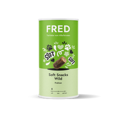 FRED Soft Snacks Wild im 2er Set für empfindliche Hunde, luftgetrocknete Snacks ohne künstliche Zusätze, in frischer Verpacku
