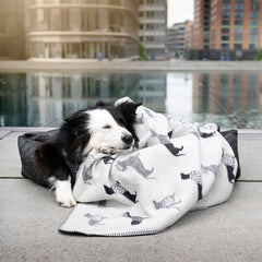 Wendedecke TECKEL mit Dackelmotiv, ideal für gemütliche Stunden mit Ihrem Hund auf dem Sofa oder im Bett.