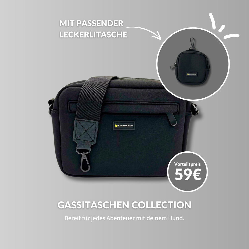 Gassitasche Neopren + Leckerlitasche (Deep Eclipse)