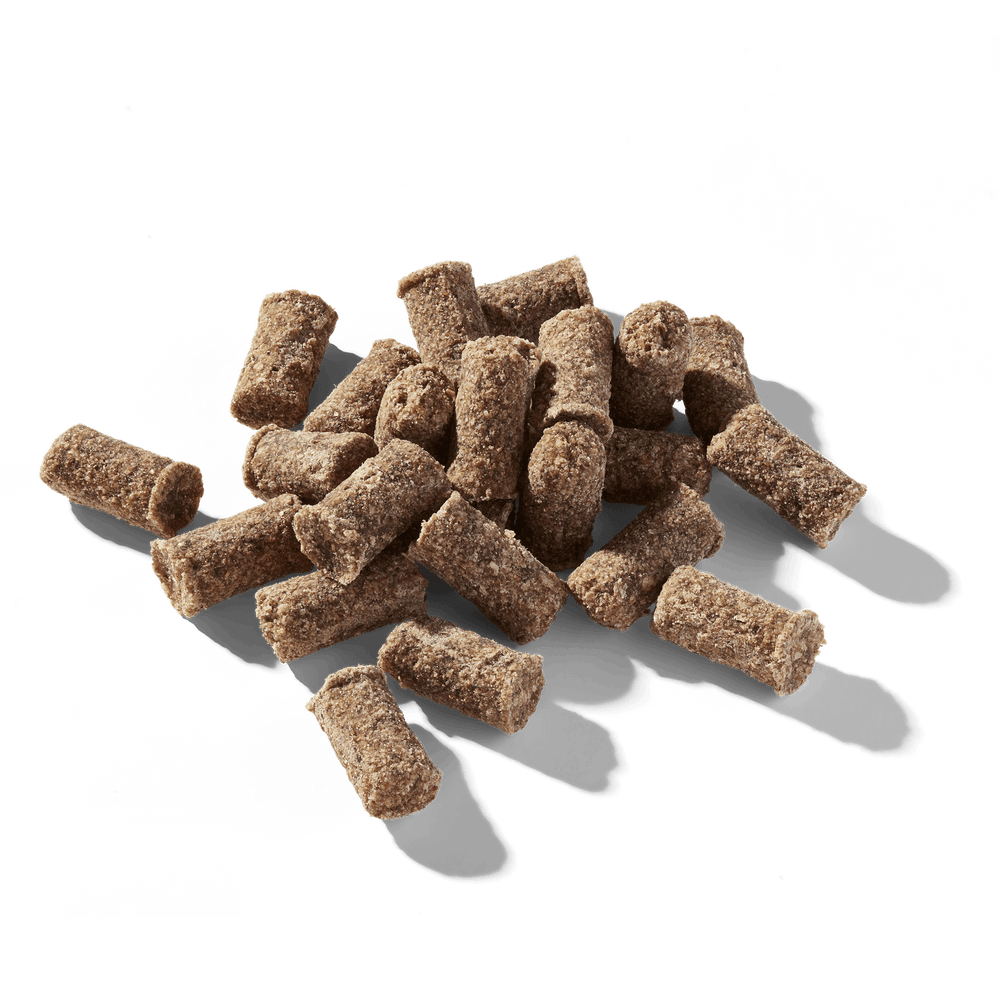 Funktionssnack Bauch-Wohl in bräunlichen Pellets zur Unterstützung bei Blähungen und Verdauungsbeschwerden, gesund für den Ba