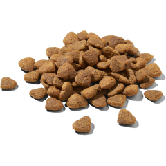 FELIA Premium Trockenfutter Huhn in herzförmigen Stückchen auf schwarzem Hintergrund für Katzenfutter, 2er Set.