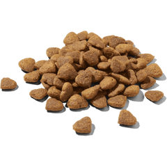 FELIA Premium Trockenfutter Huhn in herzförmigen Stückchen auf schwarzem Hintergrund für Katzenfutter, 2er Set.