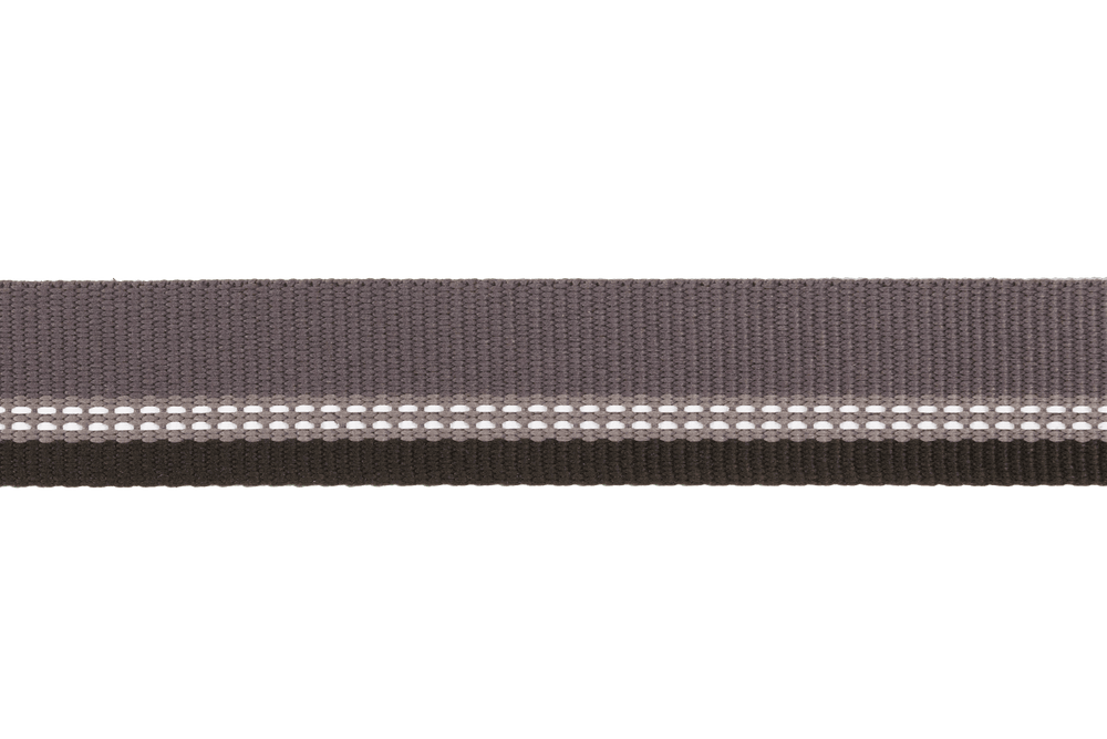 Robustes Top Rope™ Hundehalsband in Grautönen mit Metallschnalle und strukturiertem Design für optimale Sicherheit.