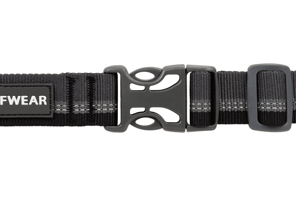Robustes Martingal-Hundehalsband in Schwarz mit stabiler Schnalle und "OUTWEAR"-Aufnäher für besten Halt und Komfort.