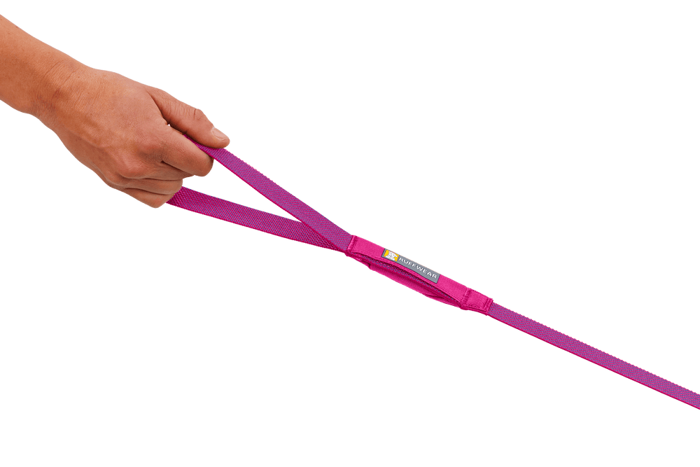 Schicke Hi Light™ Hundeleine in Pink und Weiß mit gepolsterter Griffschlaufe, ideal für komfortables Spazierengehen.