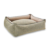 "CLASSIC Hundebett SCALA in Grau mit gepolsterter Liegefläche und hohen Wänden für optimalen Komfort und Stil."