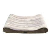 "Komfort Relaxmatte 'SORIN' für Hunde mit gewellter Oberseite in sanften Farben und dunkler, einfarbiger Unterseite."