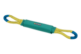 Weiches Pacific Loop™ Hundespielzeug in grün mit gelben und blauen Schlaufen für interaktiven Spielspaß.