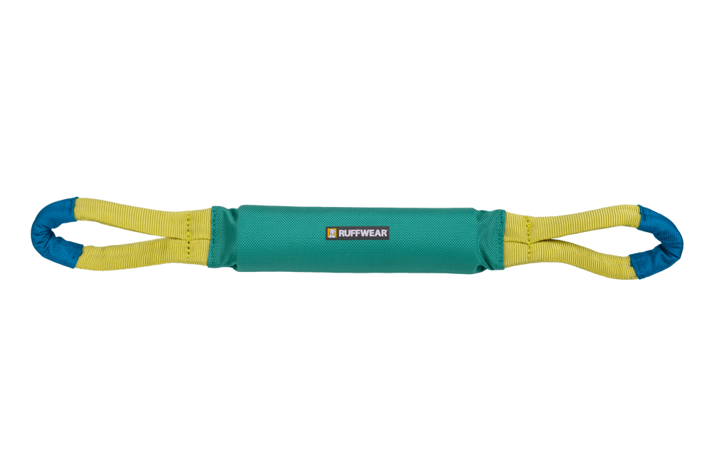 "Pacific Loop™ Hundespielzeug mit bunten Schlaufen in Gelb und Blau, ideal für spielerische Hundestunden."