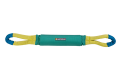 "Pacific Loop™ Hundespielzeug mit bunten Schlaufen in Gelb und Blau, ideal für spielerische Hundestunden."