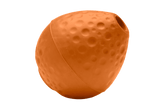 "Turnup™ Gummi-Wurfspielzeug in Orange, oval geformt mit strukturiertem Design und flexibler Oberfläche."