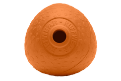 Orange Schnecke: Huckama™ Gummi-Wurfspielzeug für Hunde mit strukturiertem Griff und unregelmäßiger Form.