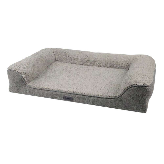 Komfortsofa CALBU eckig mit Rand grau