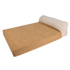 Komfortmatte "Bevis" in warmen Brauntönen mit gepolstertem Kopfteil für entspannten Schlaf.