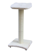 "Katzenkratzbaum mit stabilem Fuß, Sisalsäule und ovaler, weicher Liegefläche für entspanntes Kratzen und Spielen."