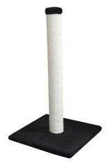 Kratzbaum Classic ANZIO mit schwarzem Sockel, hohem Sisal-Stamm und runder Plattform für Katzen.