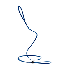 Blaue Schnur mit Schlaufe und verstellbarem Knoten, lang und flexibel für vielseitige Anwendungen.