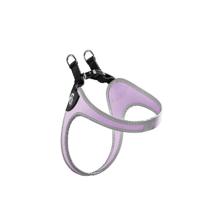 "Lila-graues Hundegeschirr Easy Fit Click Original mit gepolsterten Bereichen und zwei D-Ringen für optimalen Komfort."