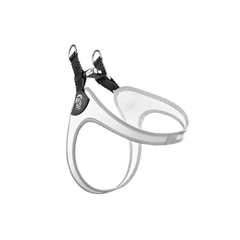 Transparente Hundegeschirr "Easy Fit Click Fluo" mit reflektierenden Elementen und ergonomischer Form für optimale Passform.