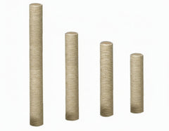 "Sisal-Säulen in verschiedenen Höhen, perfekt für Katzen zum Kratzen, aus hellbeigem Sisalgarn gefertigt."