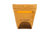 Braune Treat Trader™ Leckerlitasche mit gelbem Reißverschluss und "RUFFWEAR"-Schriftzug, ideal für Hundetraining.