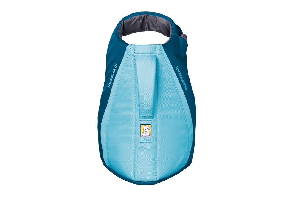"Leichte, blaue Float Coat™ Schwimmweste für Hunde mit modernem Design und sicherer Befestigungsschnalle."