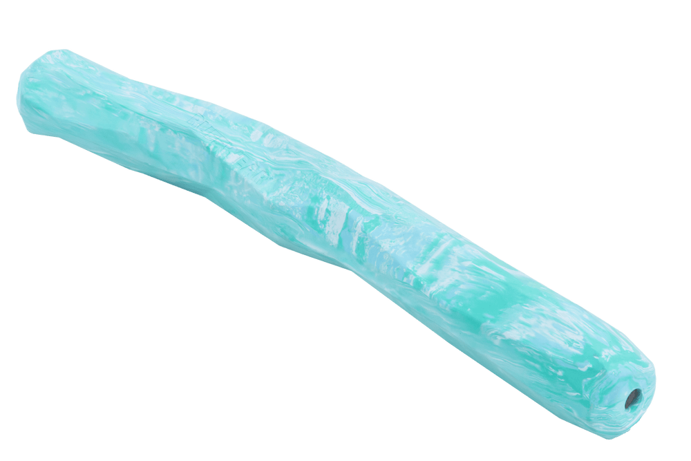 Türkisfarbener, transparenter Nag-a-Stick™ mit unregelmäßiger Textur, flexibel und vielseitig einsetzbar.