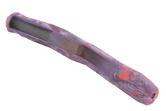 "Nag-a-Stick™ Rasierspiegel mit farbiger Hülle und einzigartigem Griff in Rot und Pink für stilvolles Rasieren."