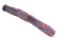 "Nag-a-Stick™ Rasierspiegel mit farbiger Hülle und einzigartigem Griff in Rot und Pink für stilvolles Rasieren."