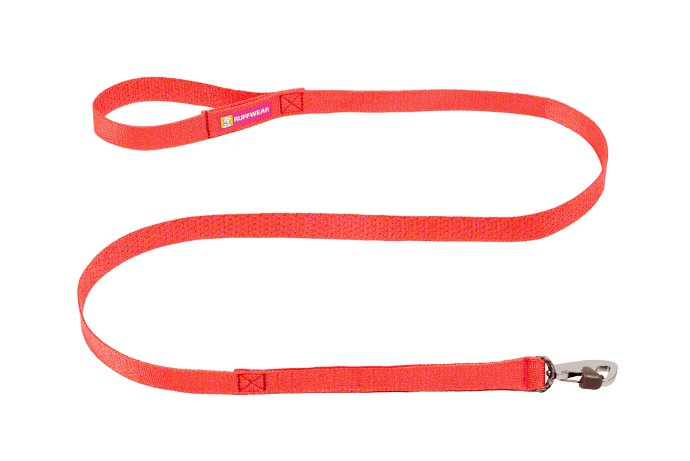 Orangefarbene Front Range™ Flex Hundeleine mit Karabiner und Schlaufe, aus strapazierfähigem Material gefertigt.