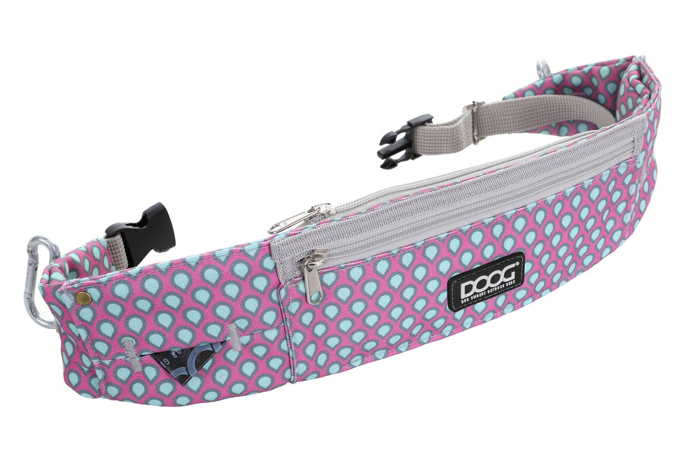 Bunte DOOG Gürteltasche mit Reißverschlusstasche und Befestigungsmöglichkeiten für praktische Nutzung.