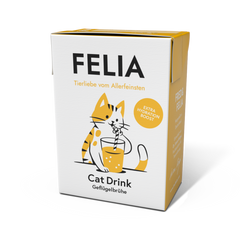 FELIA Cat Drink Huhn 2er Set - aromatische Hühnerbrühe zur Förderung der Flüssigkeitsaufnahme bei Katzen.