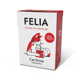 FELIA Cat Drink Rind 2er Set in roter Verpackung für Katzen, fördert Trinkmotivation und zusätzliche Flüssigkeitsaufnahme.