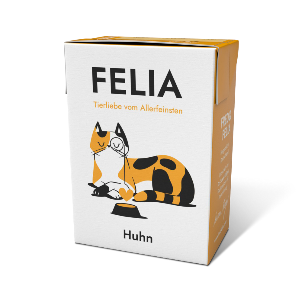 FELIA Huhn 2er Set Katzenfutter mit hohem Fleischanteil, feine Stücke in Sauce, für gesunde Ernährung und guten Geschmack.