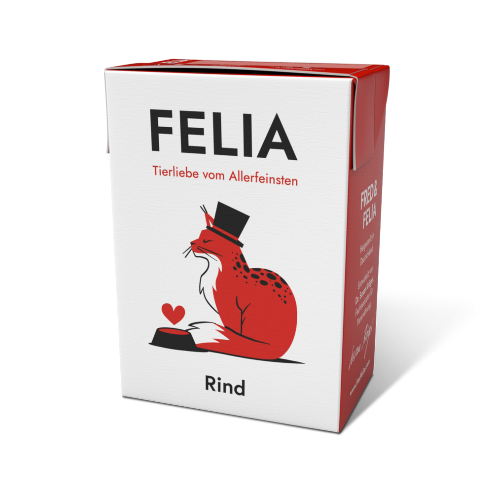 FELIA Rind 2er Set für ernährungssensible Tiere, hochwertige Zutaten, natürliche Nährstoffe, ohne künstliche Zusätze.