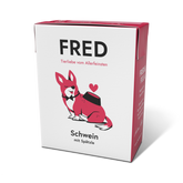 FRED Schwein mit Spätzle für Hunde, herzhaftes Menü mit Schweinefleisch und Spätzle, hohe Akzeptanz für wählerische Vierbeine