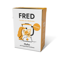 FRED Smoothie Huhn mit Kurkuma 2er Set für Hunde, kalorienarmer Snack, vielseitig als Topping oder gefroren.