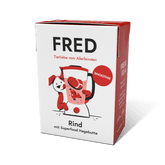 FRED Smoothie Rind mit Hagebutte in ansprechender Verpackung für Hunde als kalorienarmen Snack oder Topping