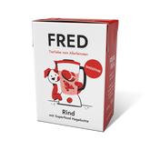FRED Smoothie Rind mit Hagebutte in ansprechender Verpackung für Hunde als kalorienarmen Snack oder Topping