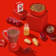 FRED Smoothie Rind mit Hagebutte 2er Set für Hunde, kalorienarm, vielseitig einsetzbar als Snack oder Topping.