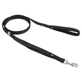 Schwarze Hundeleine Weekend Warrior mit Karabinerhaken und Handschlaufe, robustes Material für Spaziergänge.