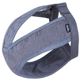 Graues Hundegeschirr mit verstellbaren Riemen, ergonomischem Design und gepolstertem Stoff, Breezy Hygiene Pants ECO Markenetikett.