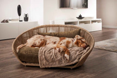 VOGUE Design-Hundebett OXFORD: stilvolles, rundes Hundebett für entspannten Schlaf im modernen Wohnambiente.