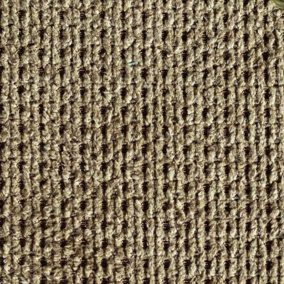 ALT-Text: Klassisches Hundebett TUDOR mit strukturiertem Webmuster in Beige und Braun für optimalen Komfort und Stil.