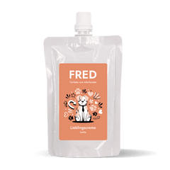 FRED Lieblingscreme Lachs 10er Set für Hunde, cremiger Snack mit intensivem Lachsgeschmack, praktische Tube für einfache Dosi