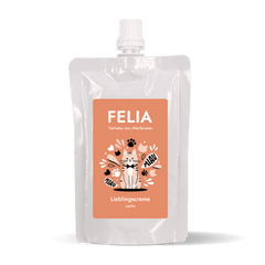 ALT-Tag: FELIA Lieblingscreme Lachs für Katzen im 10er Set, cremiger Snack mit intensiven Lachs-Geschmack und ansprechendem D