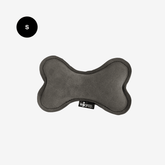 Rindsleder-Knochen für Hunde in grau, weiches Material, ideal zum Apportieren, Kuscheln und Spielen.