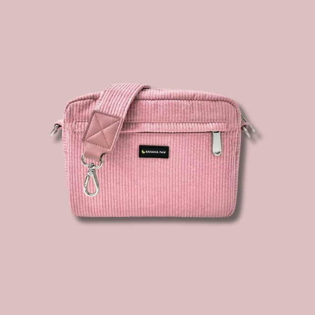 Gassitasche Cord + Leckerlitasche (Rosewood Blush)
